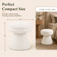 Contemporary Teddy Accent Stool with Mushroom Silhouette & Pedestal Base – Fully Assembled