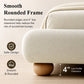 Contemporary Velvet and Boucle Upholstered Bed – Solid Rubberwood Frame