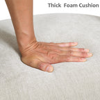 Rolling Barrel-Back Accent Chair with Casters – Contemporary Upholstered Arm Chair