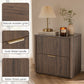 Transitional 2-Drawer Nightstand with Fluted Drawer Fronts, Marble-Look Top & No Assembly Required