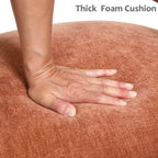 Rolling Barrel-Back Accent Chair with Casters – Contemporary Upholstered Arm Chair