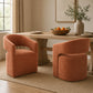 Rolling Barrel-Back Accent Chair with Casters – Contemporary Upholstered Arm Chair