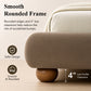 Contemporary Velvet and Boucle Upholstered Bed – Solid Rubberwood Frame