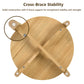 Round End Table with Open Shelf & Metal Legs – Transitional Wood Look Side Table for Living Room & Small Spaces