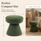 Contemporary Teddy Accent Stool with Mushroom Silhouette & Pedestal Base – Fully Assembled