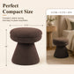 Contemporary Teddy Accent Stool with Mushroom Silhouette & Pedestal Base – Fully Assembled