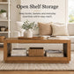 Contemporary Oak Coffee Table – Open Shelf Design with Plinth Base