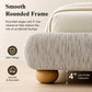 Contemporary Velvet and Boucle Upholstered Bed – Solid Rubberwood Frame