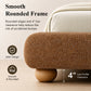 Contemporary Velvet and Boucle Upholstered Bed – Solid Rubberwood Frame