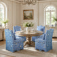 French Traditional Accent Chair with Scalloped Back and 1.75 lb High-Density Foam