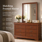 Transitional Sleigh Wood Dresser with Optional Mirror, Dovetail Drawers and Metal Pulls