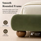 Contemporary Velvet and Boucle Upholstered Bed – Solid Rubberwood Frame