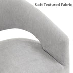 Rolling Barrel-Back Accent Chair with Casters – Contemporary Upholstered Arm Chair