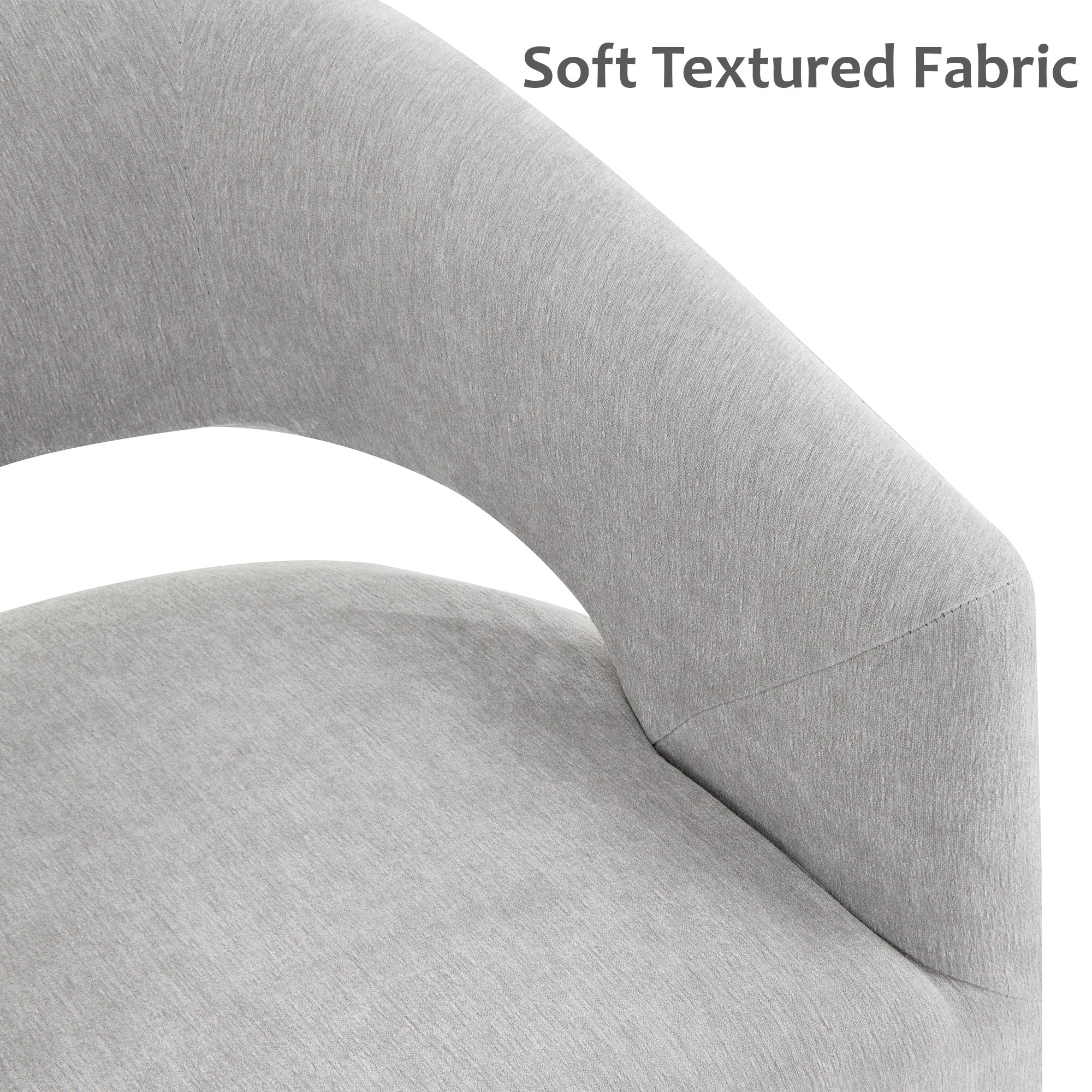 Rolling Barrel-Back Accent Chair with Casters – Contemporary Upholstered Arm Chair