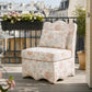 French Traditional Accent Chair with Scalloped Back and 1.75 lb High-Density Foam