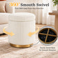 Nestable 2-Piece Storage Stool Set with 360° Swivel Base & Reversible Lid