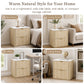 Transitional 2-Drawer Nightstand with Fluted Drawer Fronts, Marble-Look Top & No Assembly Required