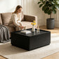 Transitional Coffee Table with Dual Storage Drawers – Modern Wood Look Living Room Table