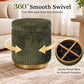 Nestable 2-Piece Storage Stool Set with 360° Swivel Base & Reversible Lid
