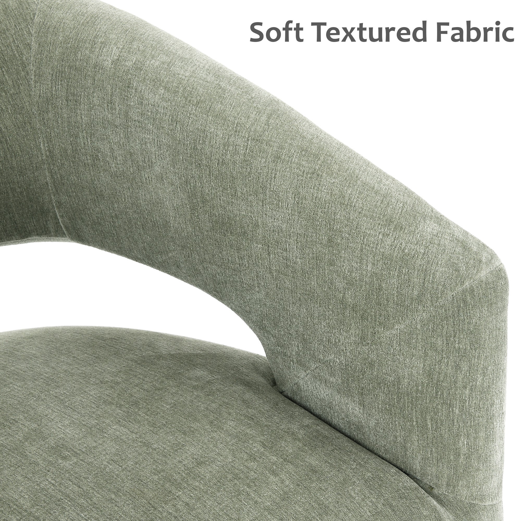 Rolling Barrel-Back Accent Chair with Casters – Contemporary Upholstered Arm Chair