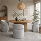Rolling Barrel-Back Accent Chair with Casters – Contemporary Upholstered Arm Chair
