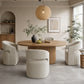 Rolling Barrel-Back Accent Chair with Casters – Contemporary Upholstered Arm Chair