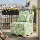 French Traditional Accent Chair with Scalloped Back and 1.75 lb High-Density Foam
