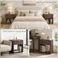 Transitional Fluted Nightstand with Drawer & Open Shelf, Aluminum Handle