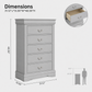 Transitional Solid Wood Chest with English Dovetail Drawers and Bracket Feet