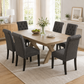 Rustic Upholstered Dining Chair with Button-Tufted Scroll Back