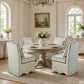 French Traditional Accent Chair with Scalloped Back and 1.75 lb High-Density Foam