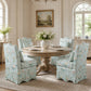 French Traditional Accent Chair with Scalloped Back and 1.75 lb High-Density Foam