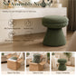 Contemporary Teddy Accent Stool with Mushroom Silhouette & Pedestal Base – Fully Assembled