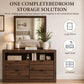 Contemporary Walnut Dresser with Optional Mirror, Finger Pull Drawers & Solid Wood Construction