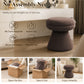 Contemporary Teddy Accent Stool with Mushroom Silhouette & Pedestal Base – Fully Assembled