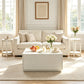 Transitional Coffee Table with Dual Storage Drawers – Modern Wood Look Living Room Table
