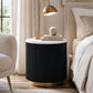 Modern Marble End Table – Genuine Marble Top & Gold Stainless Steel Base