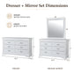 Transitional Sleigh Wood Dresser with Optional Mirror, Dovetail Drawers and Metal Pulls