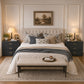 Oversized Transitional 3-Drawer Nightstand with Aluminum Handles & Extra Storage