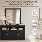 Contemporary Walnut Dresser with Optional Mirror, Finger Pull Drawers & Solid Wood Construction