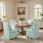 French Traditional Accent Chair with Scalloped Back and 1.75 lb High-Density Foam
