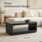 Contemporary Oak Coffee Table – Open Shelf Design with Plinth Base