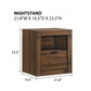 Contemporary Wood Nightstand with Dovetail Drawer & Storage – Modern Bedside Table with Finger Pull Handle