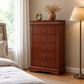 Transitional Solid Wood Chest with English Dovetail Drawers and Bracket Feet