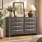 Transitional 8-Drawer Dresser with Solid Wood Construction – Optional Mirror