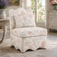 French Traditional Accent Chair with Scalloped Back and 1.75 lb High-Density Foam