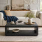 Contemporary Oak Coffee Table – Open Shelf Design with Plinth Base