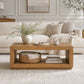 Contemporary Oak Coffee Table – Open Shelf Design with Plinth Base
