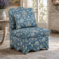 French Traditional Accent Chair with Scalloped Back and 1.75 lb High-Density Foam