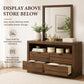 Contemporary Walnut Dresser with Optional Mirror, Finger Pull Drawers & Solid Wood Construction
